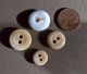 4 Antique Blue China Stencil Buttons Flower Barcode Indigo Sky Something Blue Buttons photo 2