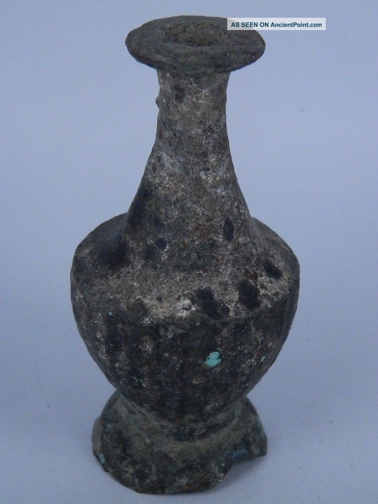 Ancient Bronze Bottle Islamic 1000 Ad Ik341 Near Eastern photo