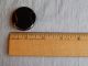 Vintage Large Black Glass Button W/ Gold Luster 1039 - A Buttons photo 4