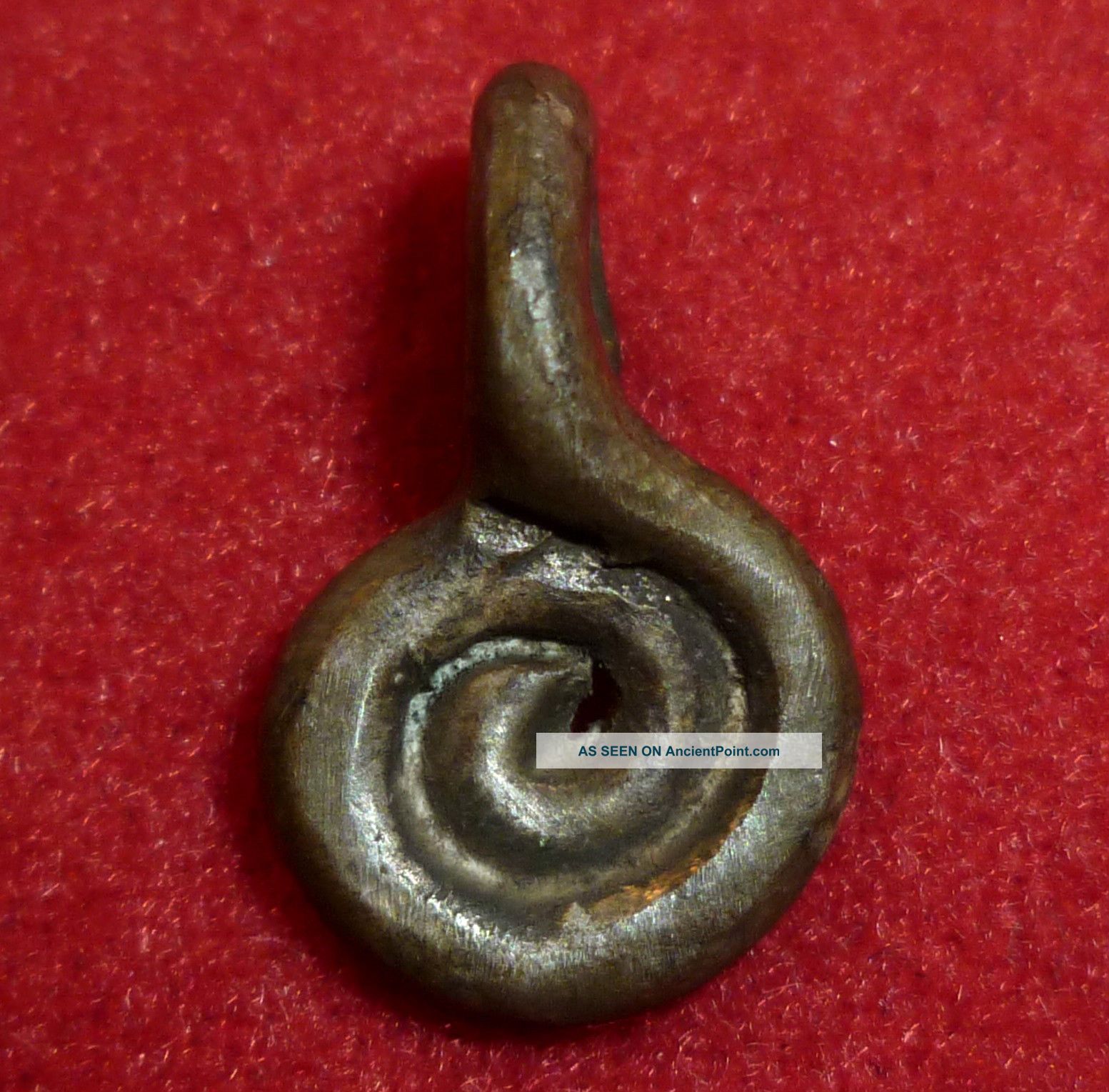 Viking Ancient Artifact Silver Spiral Amulet / Pendant Circa 700 - 900 Ad - 4240 Scandinavian photo