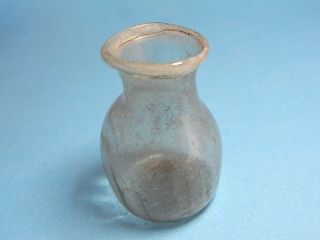 Complete Ancient Roman 1st Century Ad Fluted Green Glass Beaker.  (a1021) photo