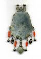 Morocco - Ancient Silver Pendant For Necklace,  Coral And Shell Pendant Jewelry photo 1