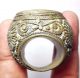 Stunning Roman Alaxander Face Tiger Head Intaglio Bronze Ring 10 Size Roman photo 2
