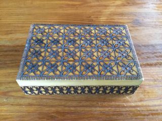 Very Decorative Hinged Wooden Box photo