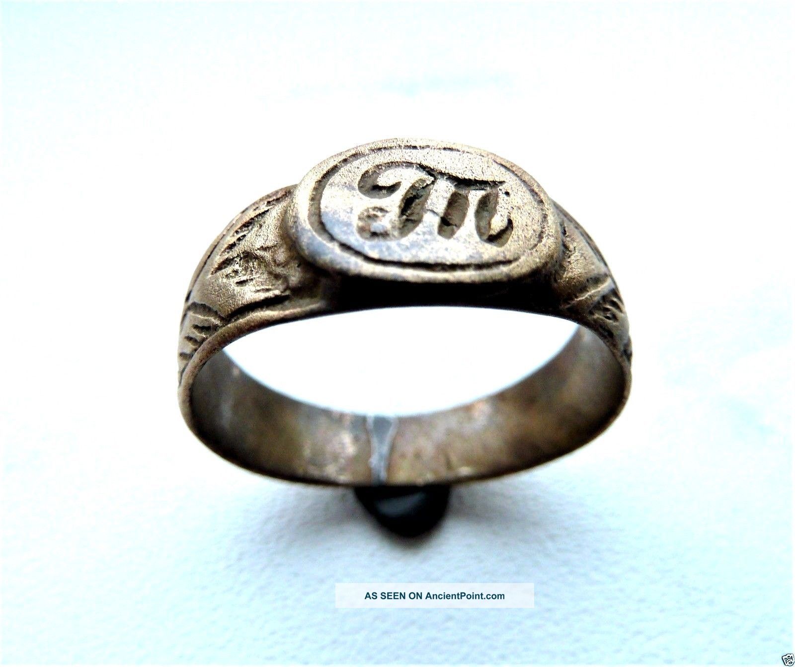 Post - Medieval Bronze Ring With Initials (562). Other Antiquities photo
