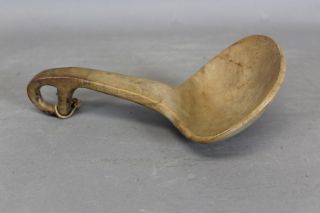Great Early 18th Century Native American Maple Scoop In Great Color And Patina photo