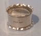Unusual Frill Edge Edwardian Solid Silver Napkin Ring With Frill Edge 1910 Napkin Rings & Clips photo 2