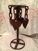 Primitive Wrought Iron Handmade Hand Forged Candle Holder Rustic Look Primitives photo 4