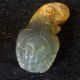 Antique Chinese Carved Jade Pendant Amulet Flying Man Face Old Natural Jade 86mm Necklaces & Pendants photo 9