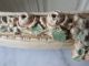 Exquisite Old Antique Barbola Gesso Plateau Mirror Swags Of Pink Roses Flowers Mirrors photo 3