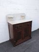 Early Victorian Eastlake Carved Marble - Top Wash Stand Cabinet 7811 1800-1899 photo 8