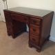 Antique,  Mahogany Finished,  Early 20th Century,  Glass Top,  Wood Desk. 1900-1950 photo 1