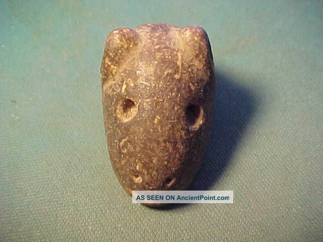 Bactrian Stone Amulet (animal Head) Circa 1st Millennium Bc. Near Eastern photo