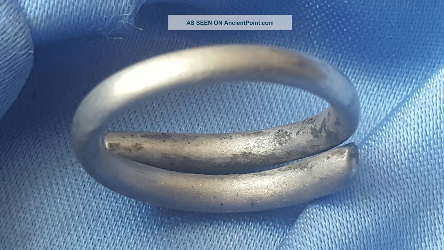 Very Rare Viking Silver Torc Ring Scandinavian photo