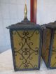 Vtg Mid Century Moe Outdoor Porch Light Stained Glass Gothic Lantern Wall Sconce Chandeliers, Fixtures, Sconces photo 2