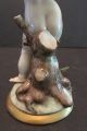 Cherub Playing Horn Capodimonte Porcelain Figurine Vtg Curly Haired Putti Figurines photo 5