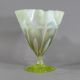 John Walsh Walsh Floriform Vaseline Glass Vase With Opaline Art Nouveau Pattern Art Nouveau photo 1