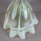 John Walsh Walsh Floriform Vaseline Glass Vase With Opaline Art Nouveau Pattern Art Nouveau photo 6