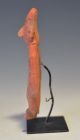 Pre Columbian Colima Flat Male Gingerbread Pottery Archaic Figure Headress 5.  7 