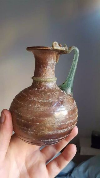 Ancient Roman Glass Jug photo