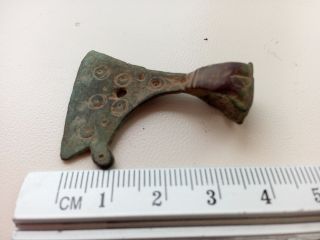 Viking Era Bronze Axe Pendant - Rare Ancient Historical Artifact,  Thor,  Mjolnir photo
