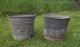 2 Vintage Primitive Galvanized Metal Milk Water Bucket Bail Wire Handle 10 