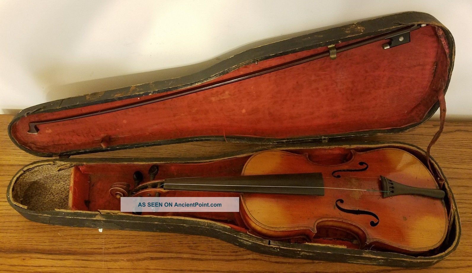 Antique 1900 ' S Germany Antonius Stradivarius Cremonensis Conservatory Violin 4/4 String photo