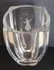 Orrefors Engraved Big Mid Century Crystal Vase Signed 1946 Art Glass Vases photo 4