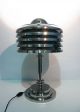 Art Deco Machine Age Modernist Lamp,  Base & Shade All Chrome (no Glass) - 47 Cm Lamps photo 5