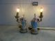 Vintage Painted Porcelain Victorian Man/woman Table Lamps - Marble Base - Markings Other Antique Ceramics photo 3