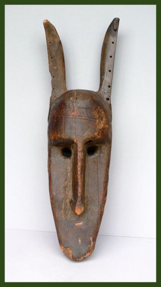 Time - Worn Zoomorphic Hyena Mask,  Mali ' S Bambara Tribe,  1900 - 1940,  Ex Uk Collect photo