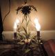 Vintage Italian Floral Tole 4 Light Chandelier.  Daisies & Roses.  Tagged Italy. Chandeliers, Fixtures, Sconces photo 1