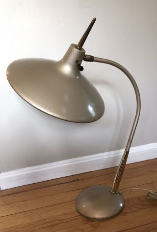 Rare Gio Ponti Laurel Desk Table Lamp 50s 60s Mid Century Modern Atomic Ufo Mod photo