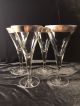 Dorothy Thorpe Mad Men 1960 ' S Silver Band Rim Cocktail Wine Martini Glasses Mid-Century Modernism photo 4