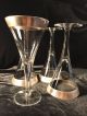 Dorothy Thorpe Mad Men 1960 ' S Silver Band Rim Cocktail Wine Martini Glasses Mid-Century Modernism photo 6