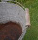 2 Vintage Primitive Galvanized Metal Pail Bucket Antique,  Planter Wood Handle Primitives photo 6