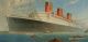 Antique Authentic 1930s,  Queen Mary,  White Star Line,  Ocean Liner Travel Poster Plaques & Signs photo 1