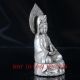 Old Silver Copper Handwork Carved Kwan - Yin Statue With Ming Dynasty Xuande Mark Figurines & Statues photo 3