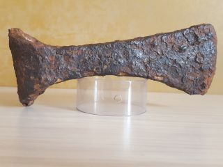 Ancient Viking Iron Battle - Axe (18cm Long,  1091g) 9 - 10 Century Ad photo