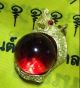 Eye Rare Button Thai Amulet Crystal Talisman Power Rich Lucky Red Pendant Naga Amulets photo 1