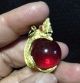 Eye Rare Button Thai Amulet Crystal Talisman Power Rich Lucky Red Pendant Naga Amulets photo 3