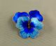 David - Andersen Modernism Enamel Blue Pansy Flower Brooch Pin Norway 925s Mid-Century Modernism photo 9