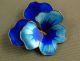 David - Andersen Modernism Enamel Blue Pansy Flower Brooch Pin Norway 925s Mid-Century Modernism photo 2