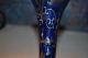 2 Antique Cobalt Glass Bud Vases With Silverplated Floral Overlay Art Nouveau photo 6