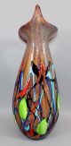 Lrg Vintage Murano Darte Art Glass,  Jack In The Pulpit Leaf Multicolored Vase Nr Mid-Century Modernism photo 9