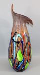 Lrg Vintage Murano Darte Art Glass,  Jack In The Pulpit Leaf Multicolored Vase Nr Mid-Century Modernism photo 8