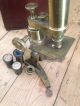 Old Antique Brass Microscope For Slides & Case The Wright Brothers Rare Maker Other Antique Science Equip photo 7