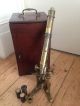 Old Antique Brass Microscope For Slides & Case The Wright Brothers Rare Maker Other Antique Science Equip photo 8