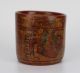 Ancient Mayan Copador Ceramic Cylinder Vessel Flash Now Active The Americas photo 2
