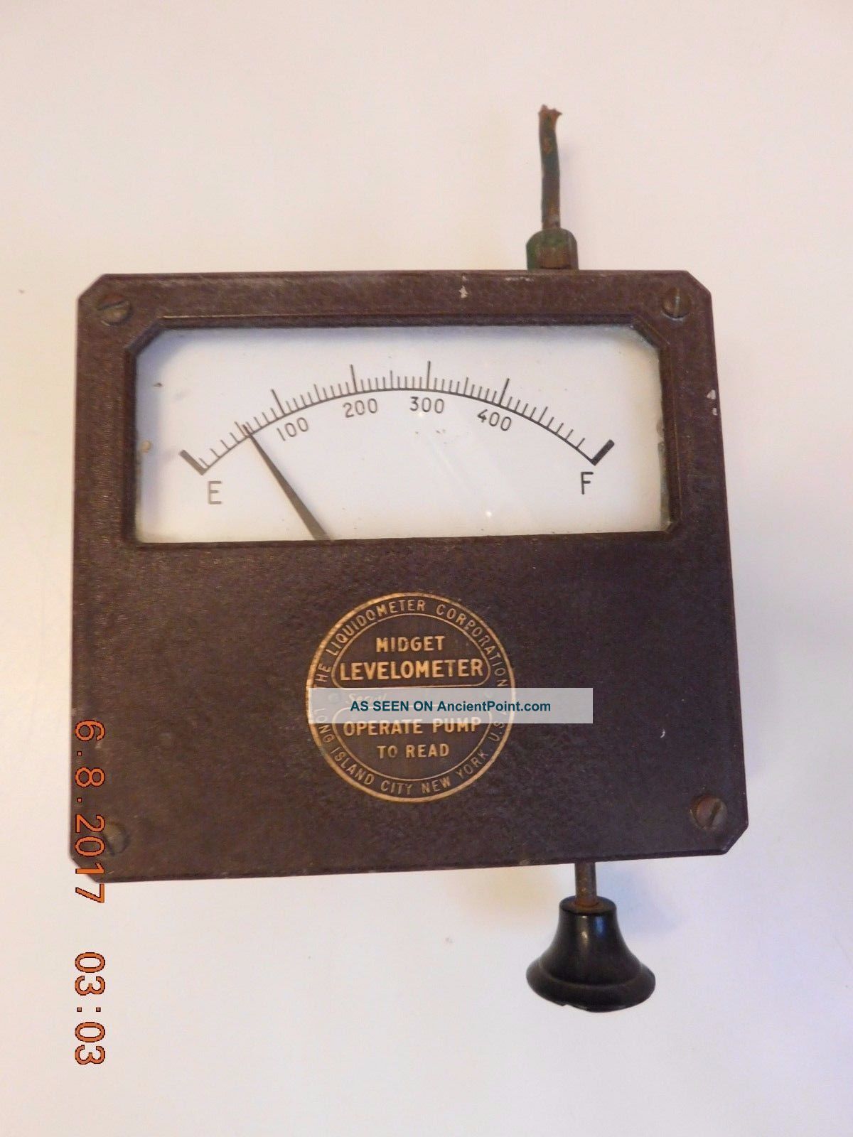 Vintage Antique Industrial Midget Levelometer Gauge Steampunk Industrial Other Mercantile Antiques photo
